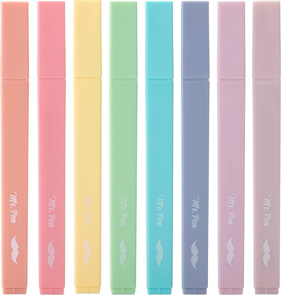 Mr. Pen- Aesthetic Cute Pastel Highlighters Set, 8 pcs, 8 Pack, Candy Colors
