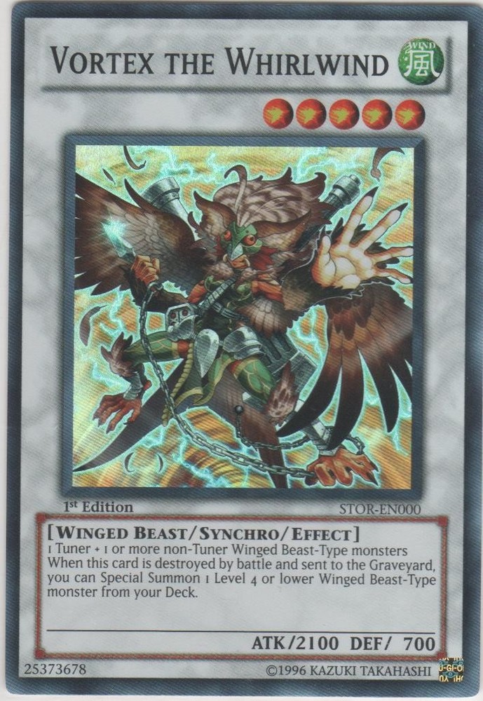 Vortex the Whirlwind STOR-EN000 Super Rare Unlimited Edition Heavily Played