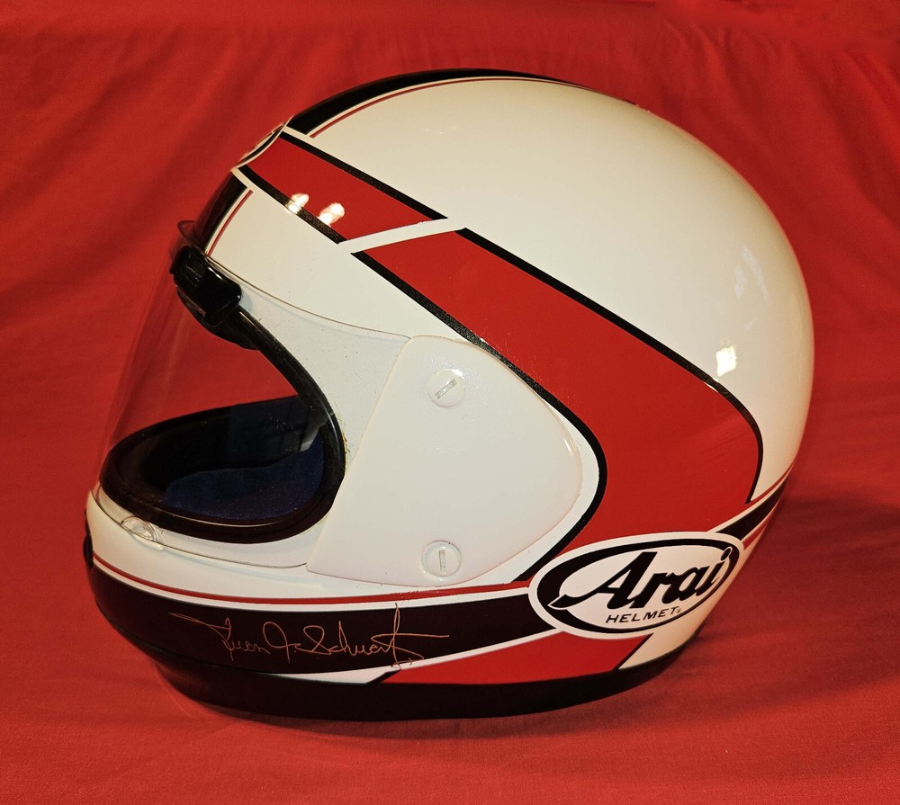 Arai F1 Kevin Schwantz Signature Model 1987 Vintage Helmet with Bag Size: Medium