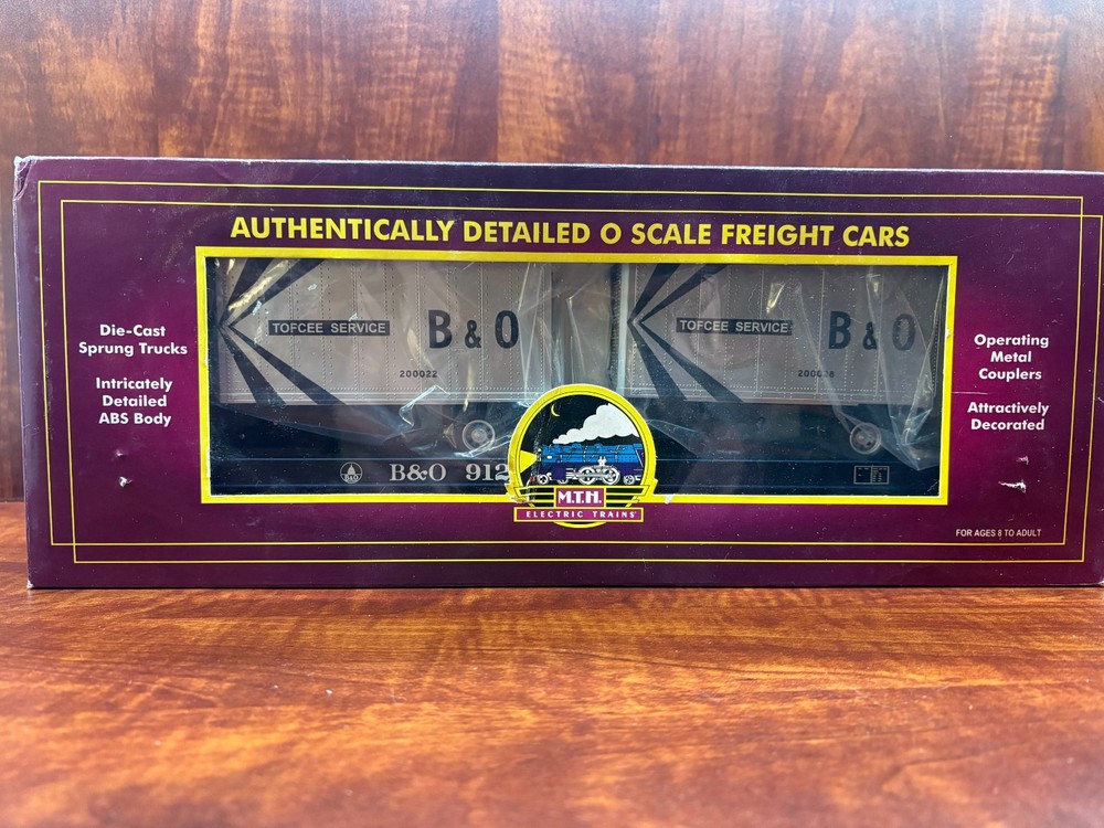 MTH Premier Flatcar W 20' Trailers Baltimore & Ohio  20-98110