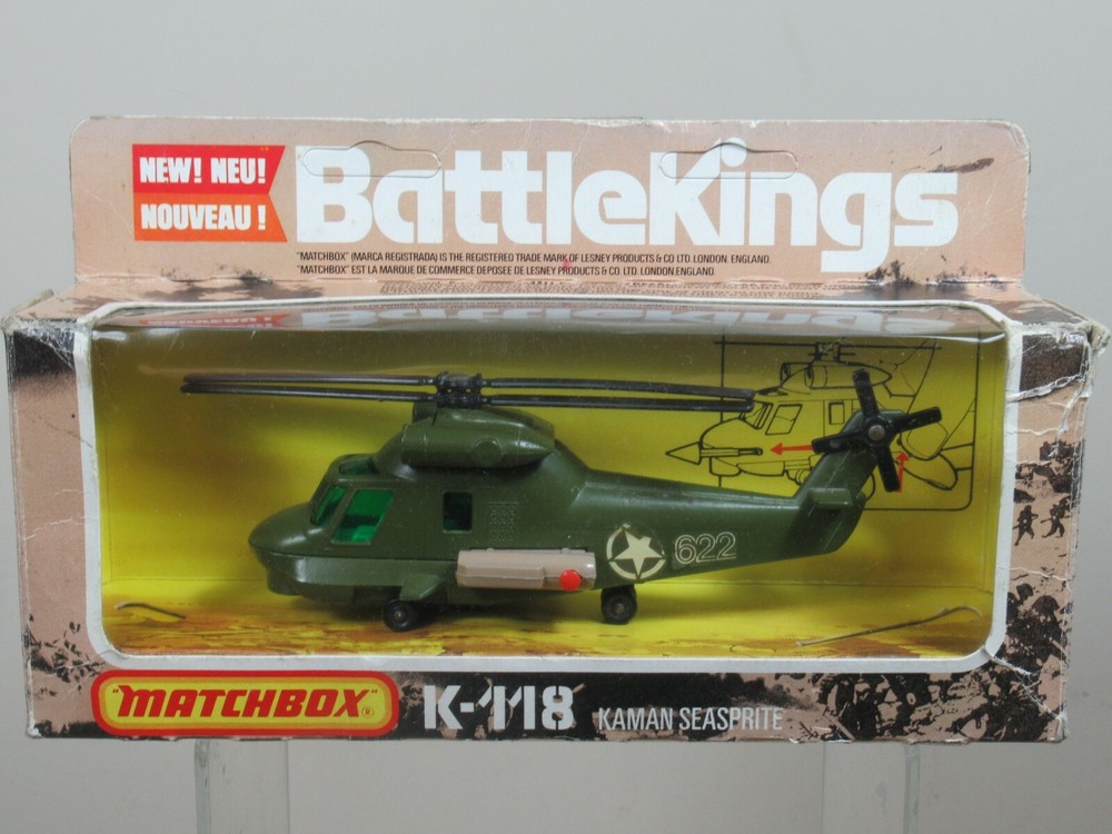 MATCHBOX BATTLE KINGS No.K-118 KAMAN  SEASPRITE   HELICOPTER.  VN MIB