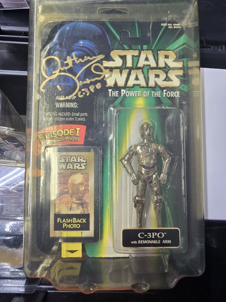 Star Wars Power Of The Force C3po Autographed with Photograph