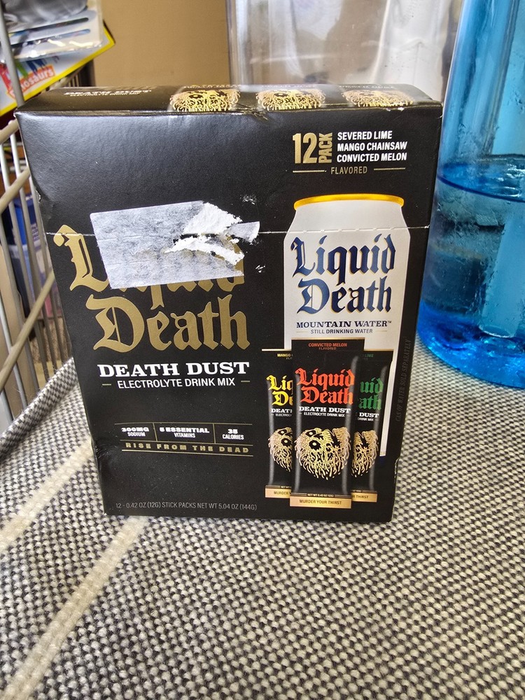 Liquid Death Electrolyte Hydration Powder Pack 12ct Best by 3/2/26