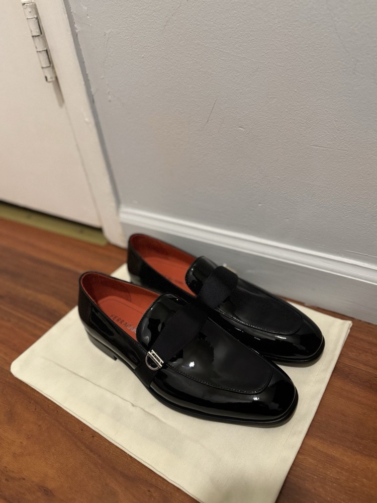 Salvatore Ferragamo Ayden Men's Penny Dress Loafer, Size 8.5 Black