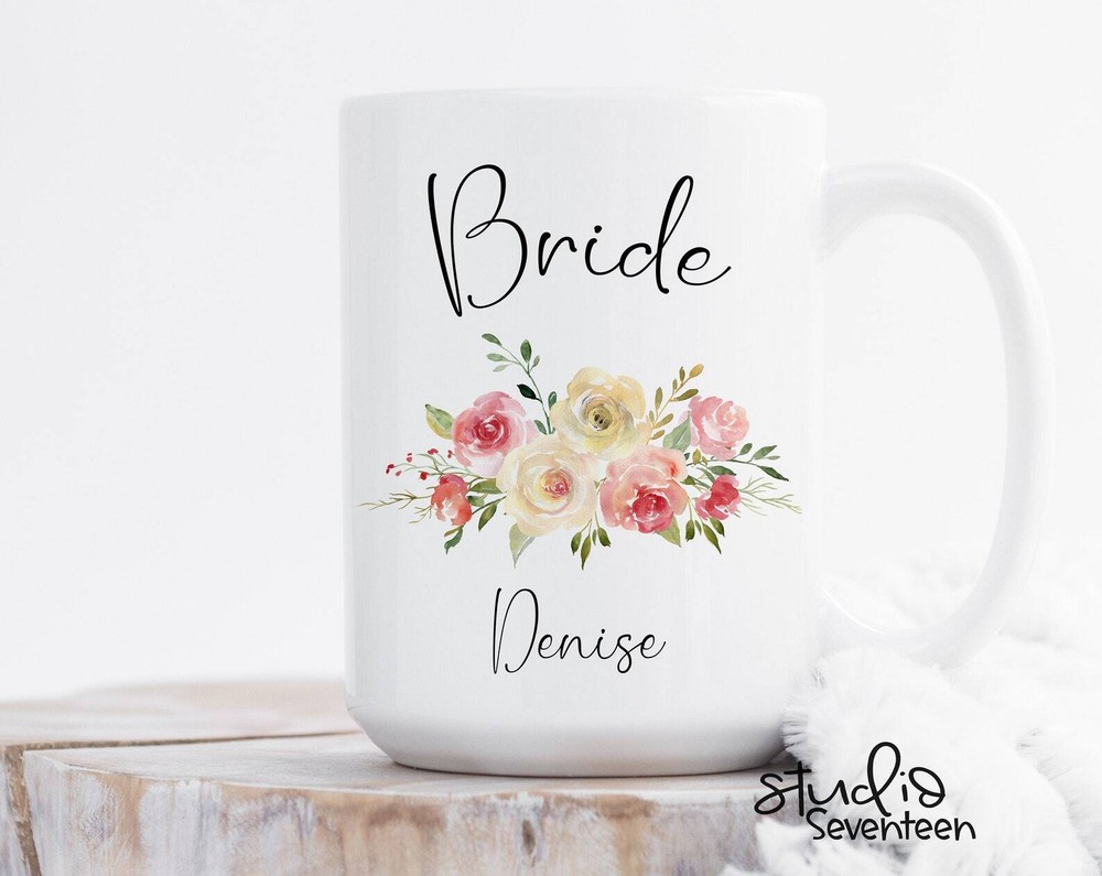 Personalized Bride Mug Engagement Gift Custom Future Mrs. Bridal Shower Gift