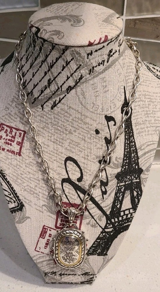 Brighton Silver Tone Maya Angelou Inspirational Quote Locket Necklace