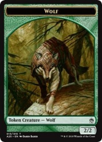 Wolf Token x4 NM-Mint English Masters 25 MTG 013