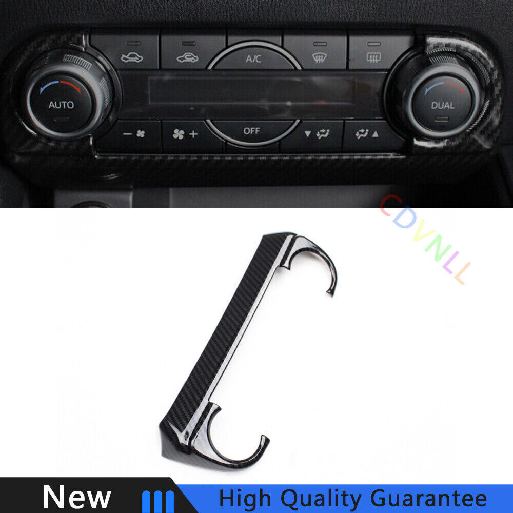For Mazda CX-5 2017-2021 Carbon Fiber Car Console AC Button Control Frame Trim