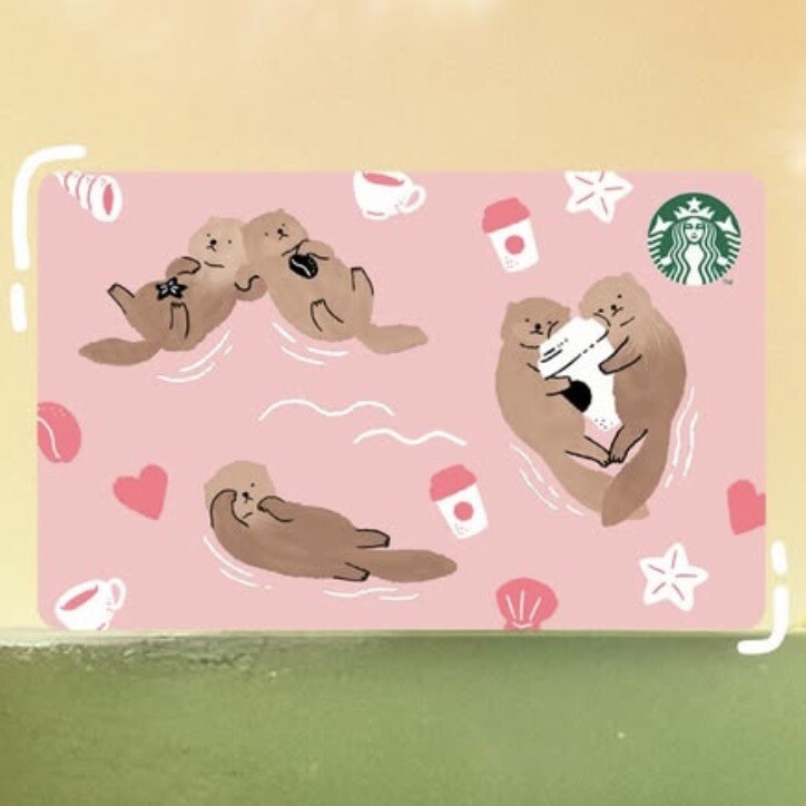 Starbucks Vietnam 2025 Valentine Made For Each Otter Card (pin Intact)