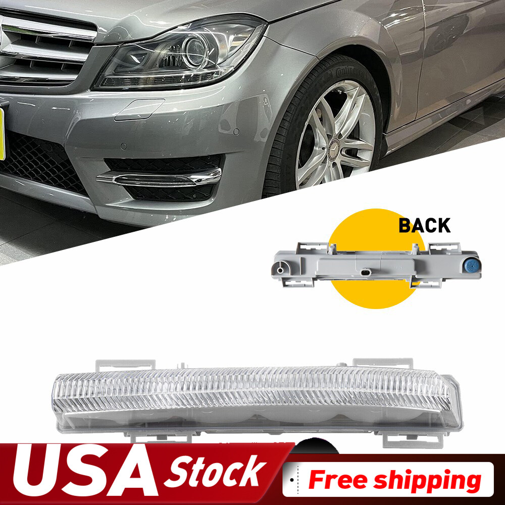 clear lens Daytime Running Light Fog LED Mercedes-Benz Fits For 2007-2014 ABS