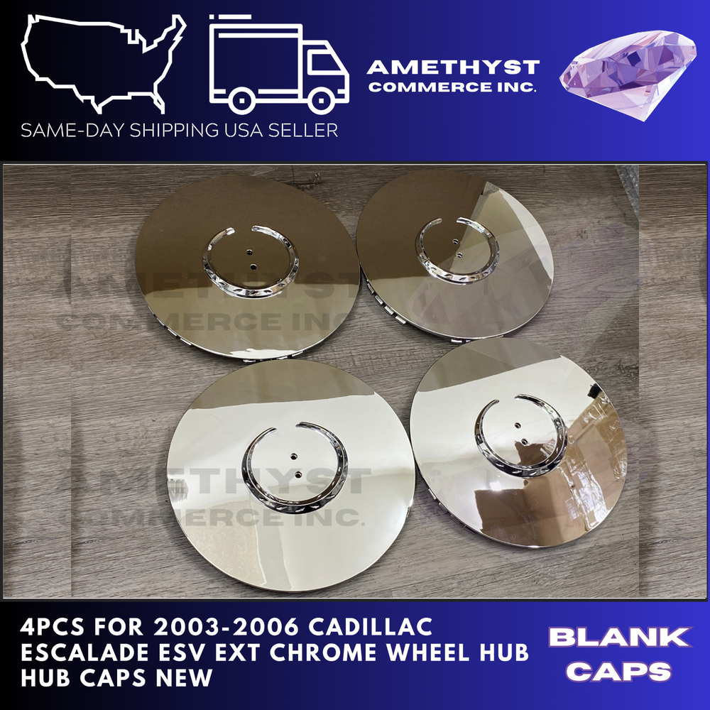 4pcs 2003-2006 For CADILLAC ESCALADE ESV EXT Chrome Wheel Hub Hub Caps New SET