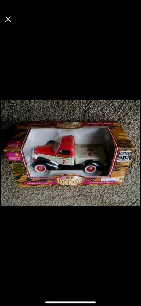 1936 Dodge Seagrams 7 Die Cast Car Bank Limited Edition RARE Liberty Collectible