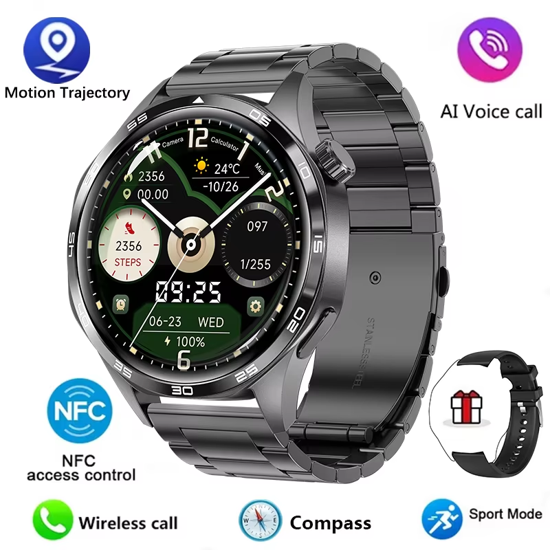 GT5 PRO Smart Watch Men Watch 5 Pro AMOLED HD Screen Bluetooth Call GPS Trajecto