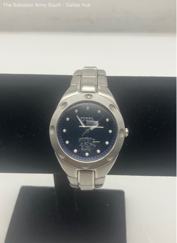 FOSSIL Men's Stainless Steel TCU Horned Frogs Wrist Watch (Needs Battery)