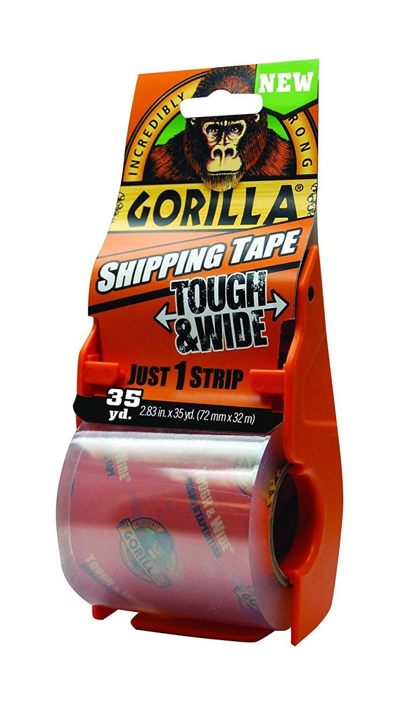Gorilla Packing Tape Tough & Wide with Dispenser for Moving, Shipping and Sto...
