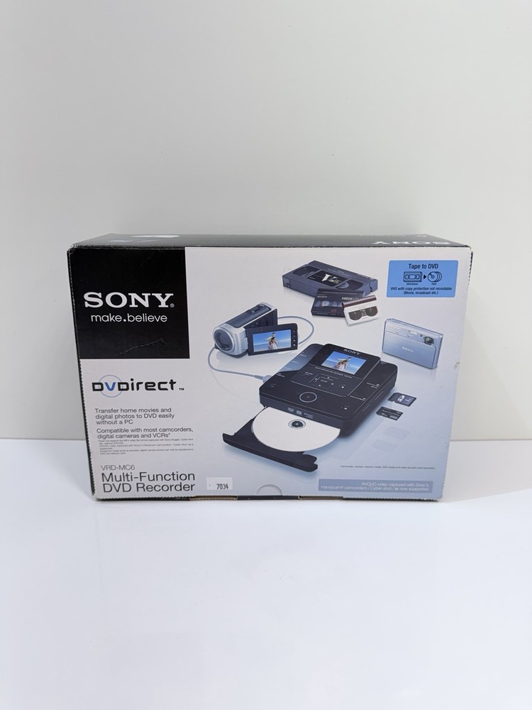 Sony DVDirect Compact Size DVD Player Burner Region/Zone Free (VRD-MC6) O/B
