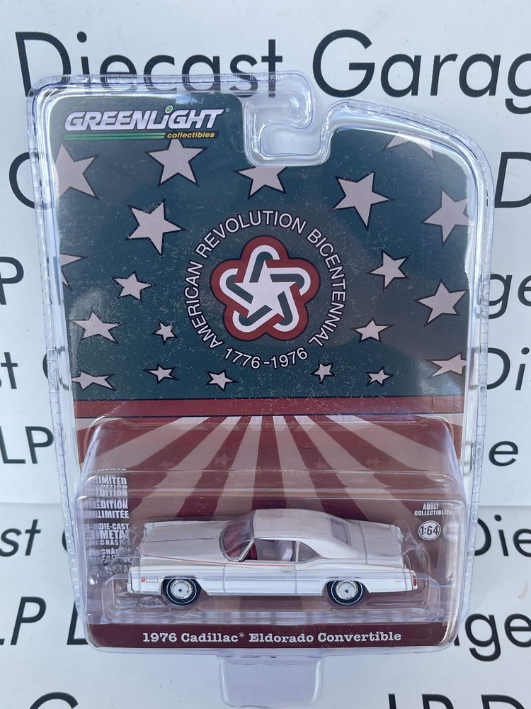 GREENLIGHT 1976 Cadillac Eldorado Convertible White 1:64 Diecast Anniversary