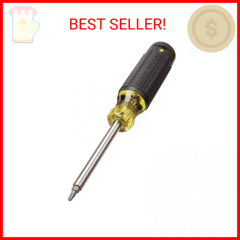 Klein Tools 32307 27-in-1 Multi-bit Tamperproof Screwdriver with Torx and Hex Bits