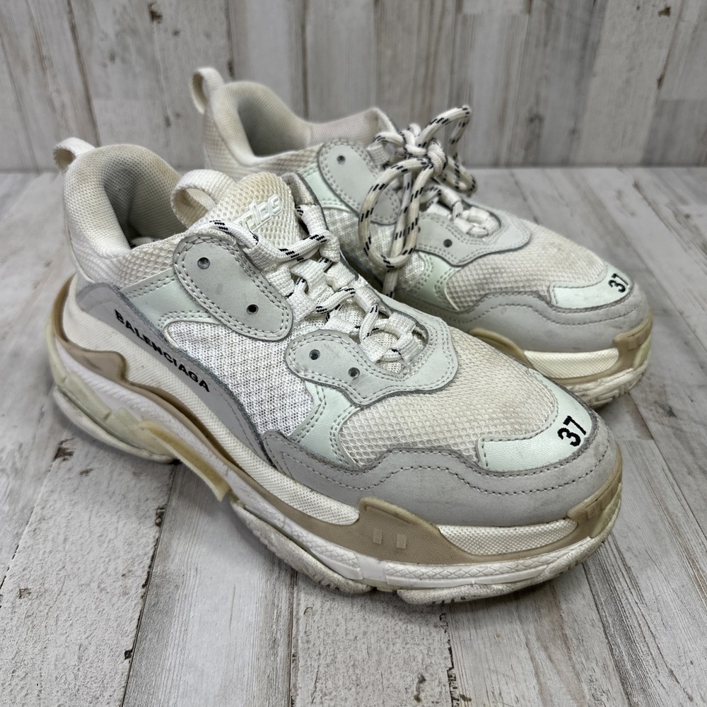 Balenciaga Low Top Sneakers White - Size 37 (6.5)