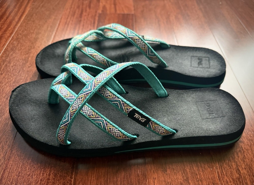 Teva Women's Olowahu Flip-Flop Sandals Size 11 Turquoise