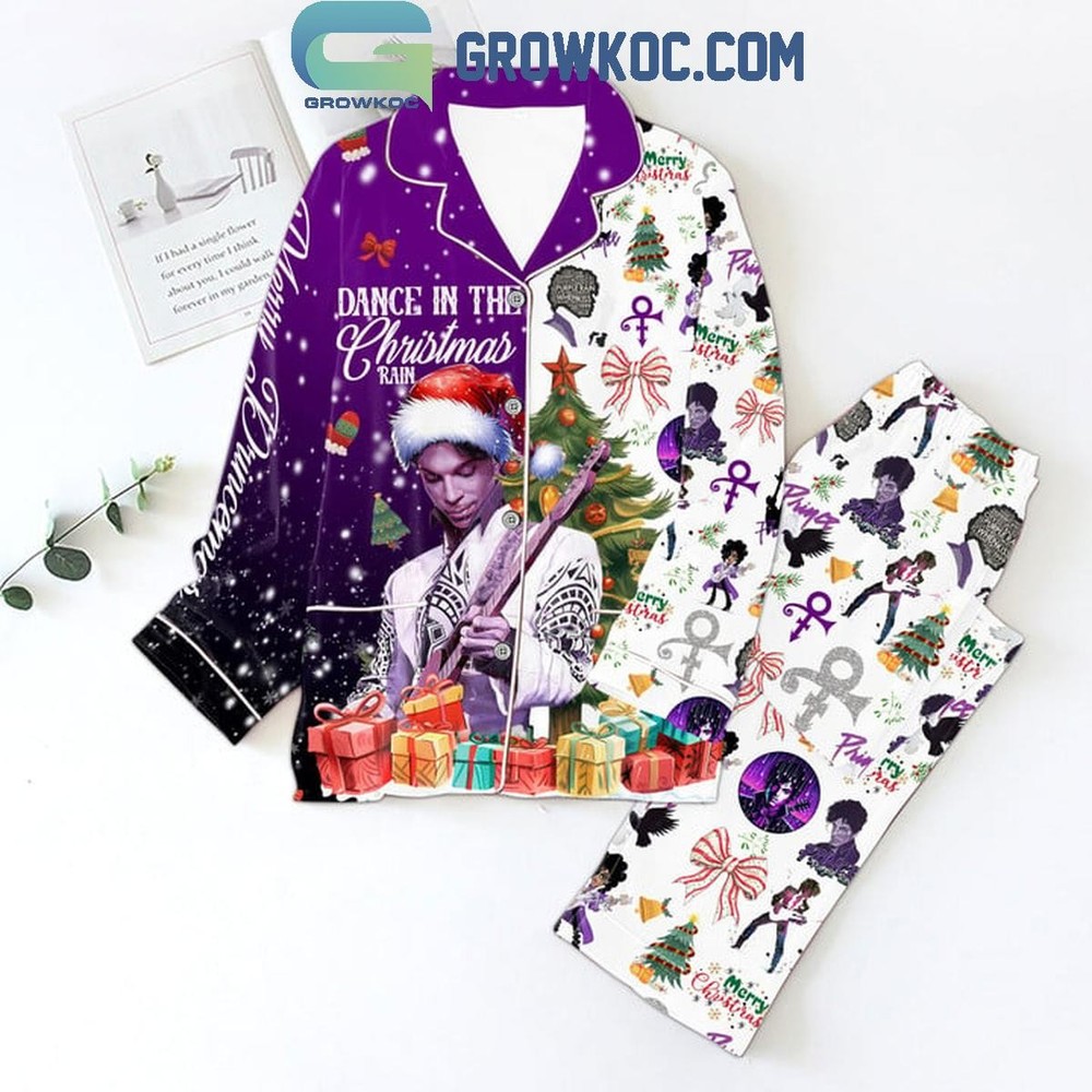 Prince Purple Dance In The Christmas Rain Polyester Pajama Set