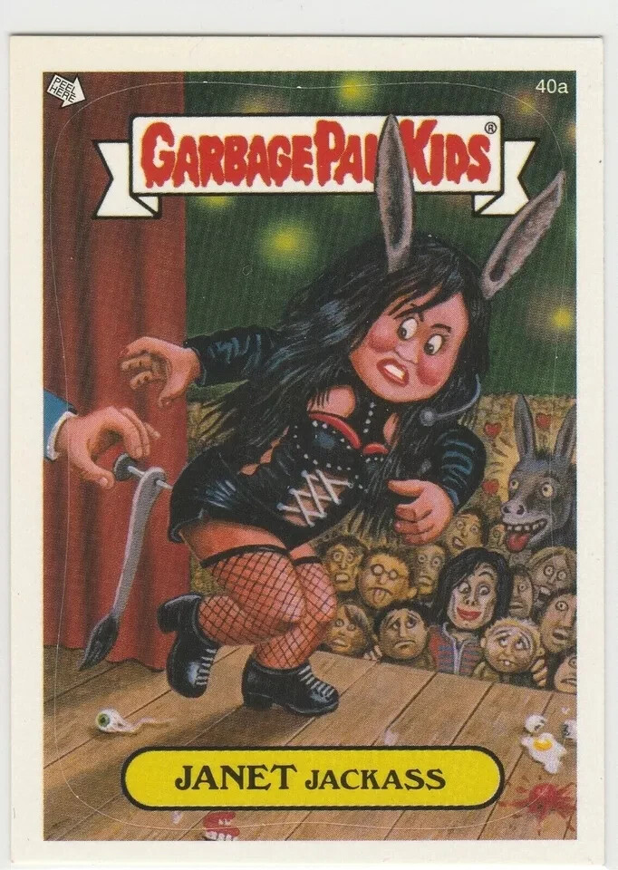 Janet Jackass Jackson Garbage Pail Kids GPK 2004 ANS3 Series 3 All-New