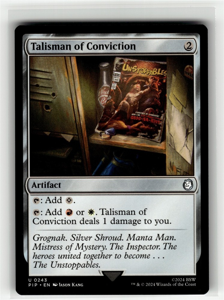 TALISMAN OF CONVICTION Fallout Commander #243 PIP(NM+)(MTG)