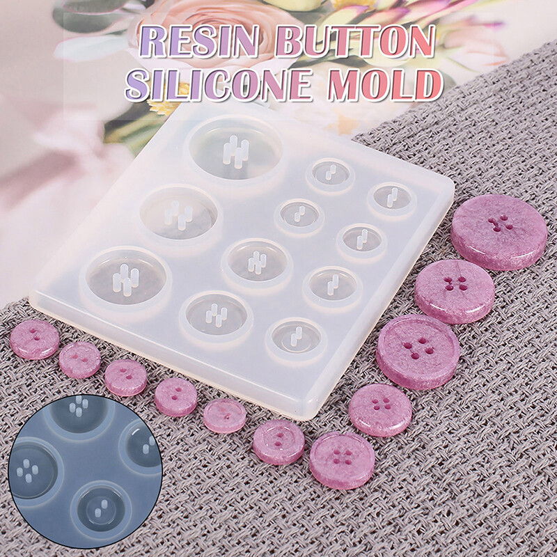 DIY Silicone Pendant Mold Making Jewelry For Resin Necklace Button Mould Cra*a5