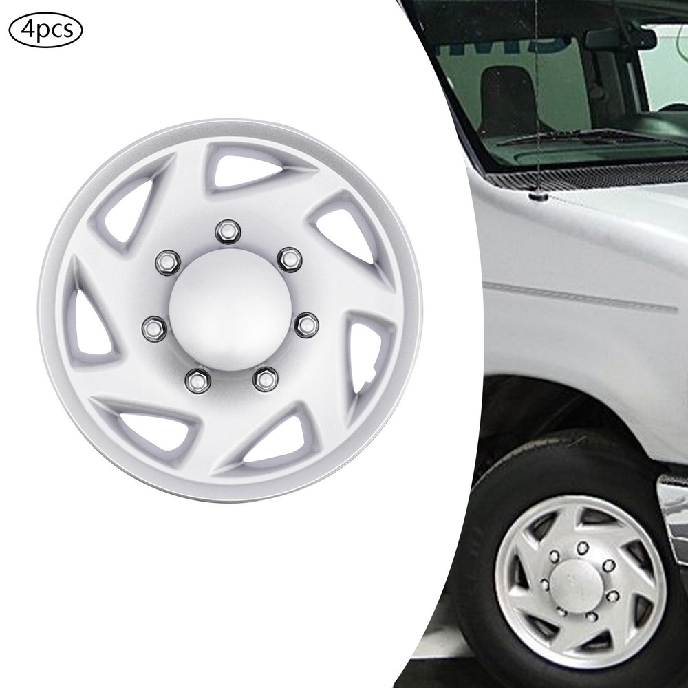 99-18 Ford Econoline E250 E350 E450 Silver Full Wheel Cover Set 4Pcs