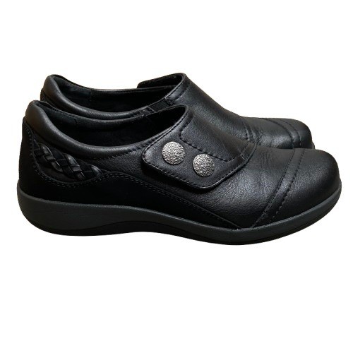 Aetrex Womens Karina Leather Comfort Shoes EU 38 US 7.5-8 Black Arch Support
