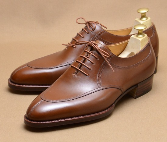 Men’s Handmade Brown Leather Oxford Dress Shoes Lace-Up Classic Formal Business
