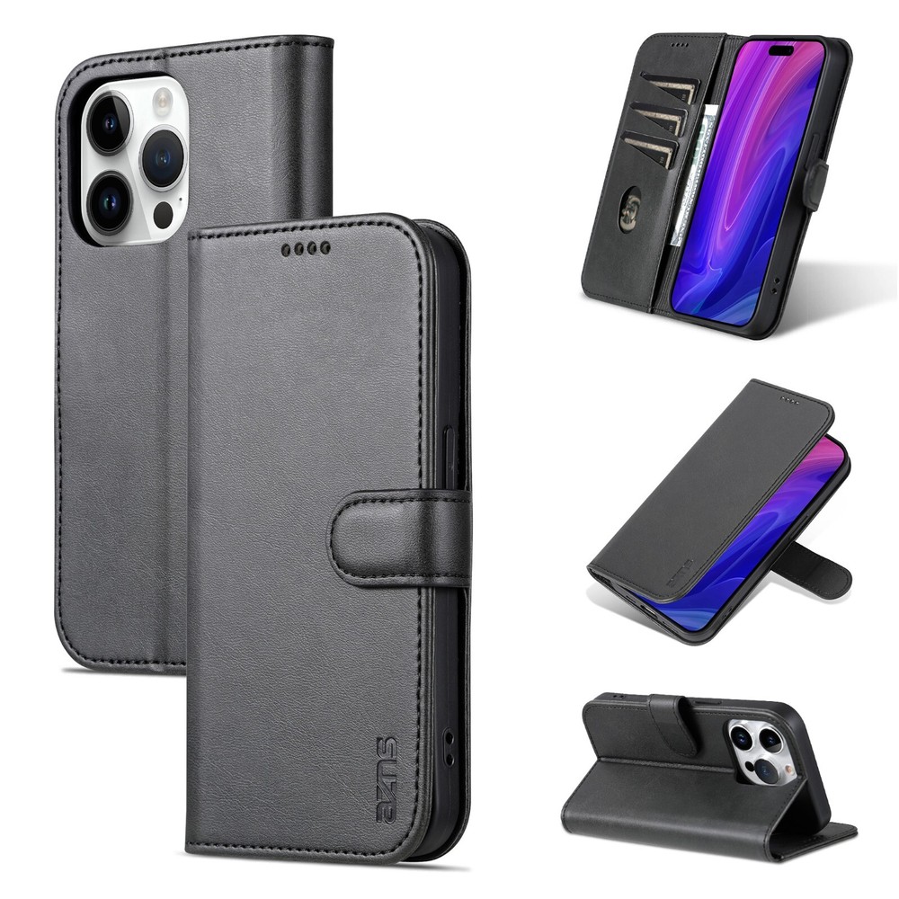 Leather Wallet Card Phone Case for iPhone 15 14 Plus 13 Pro 12 Pro Max