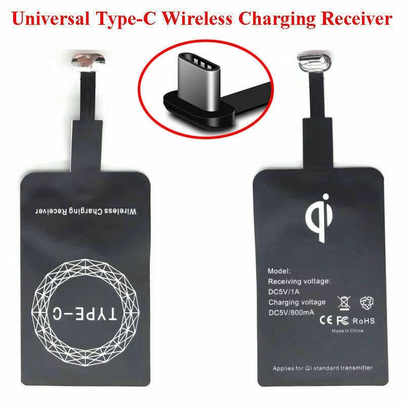 Fast Wireless Charging Adapter for iPhone Android Type C USB C Micro