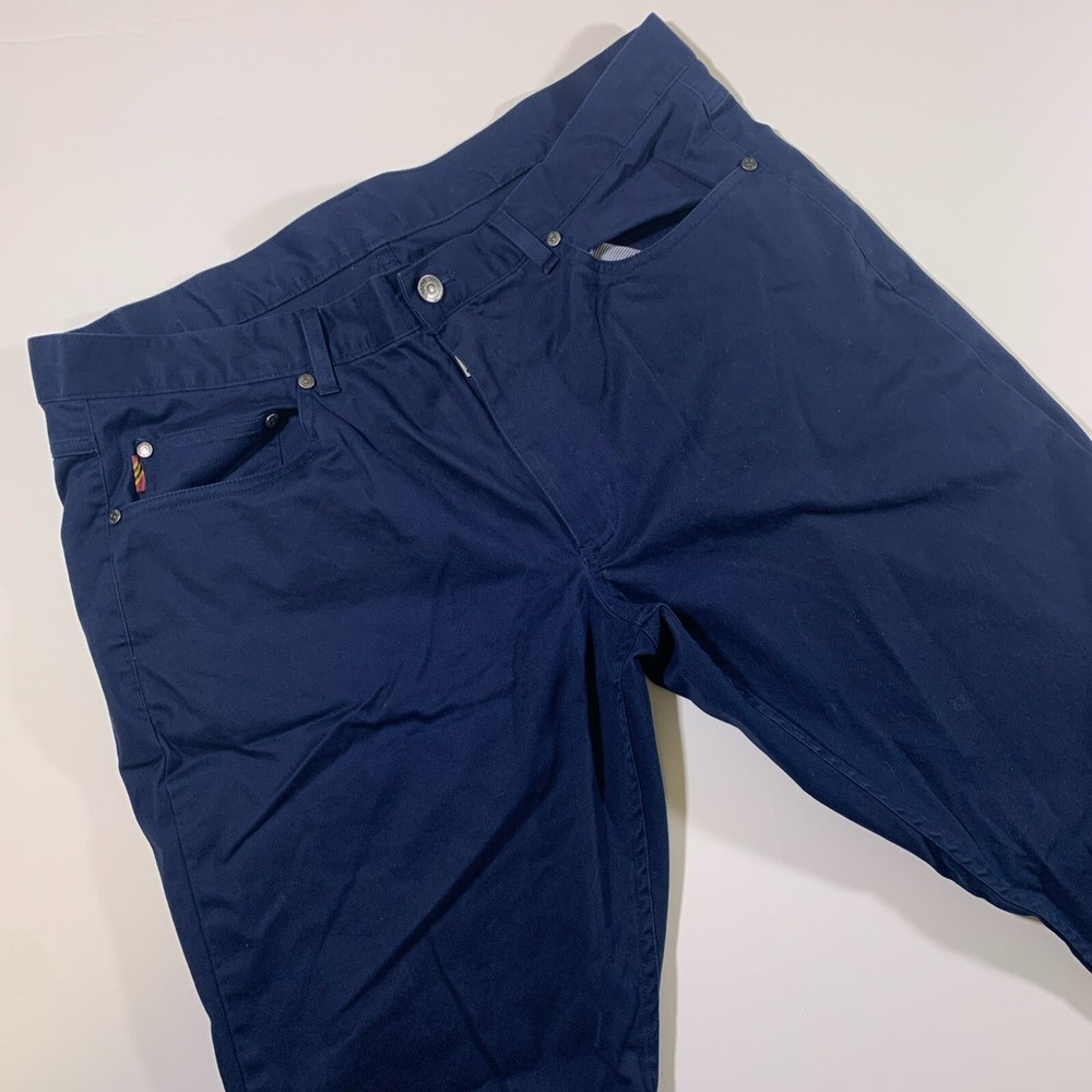 Brooks Brothers Pants Mens  38 x 32 Clark Fit Navy Flat Front Chino Trousers