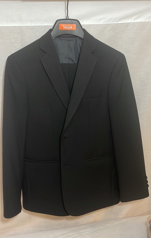 Boys 2 Piece Black Suit Size 14