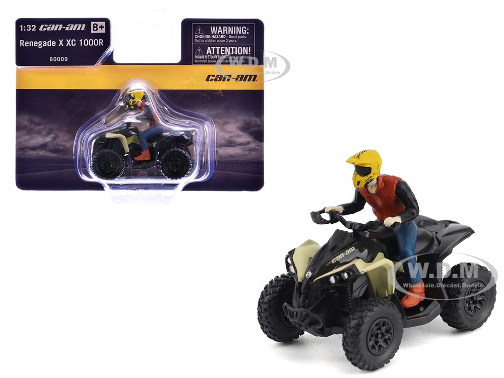 CAN-AM RENEGADE X XC 1000R ATV DESERT TAN W/DRIVER 1/32 BY BRP MODELS 60009