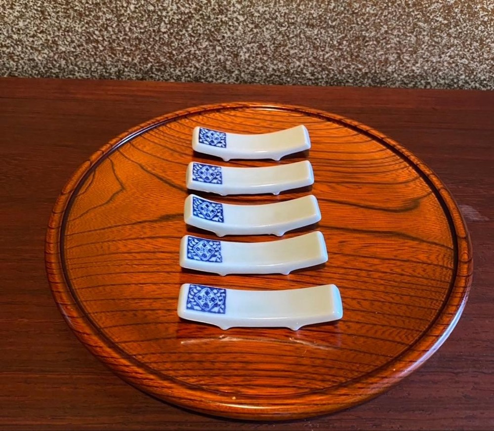 Arita ware chopstick rest set of 5 Aoe Japanese tableware
