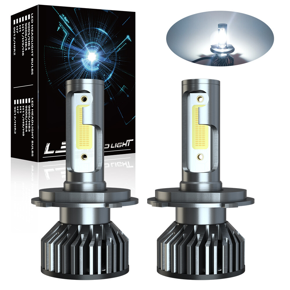 For Hyundai Accent GLS Sedan 2000-2021 H4/9003 Front LED Headlight Hi/Low Bulbs