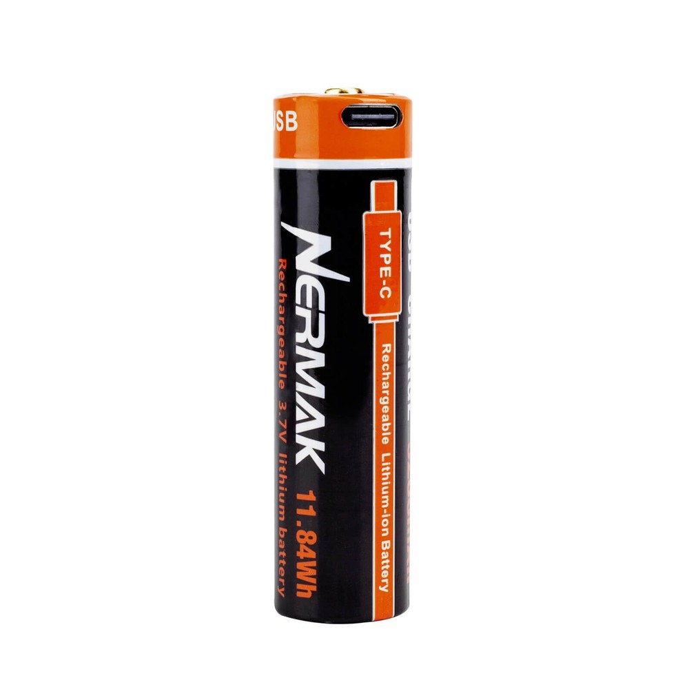 3.7V 3200mAh USB Rechargeable Lithium lon Battery for Flashlights Headlamps