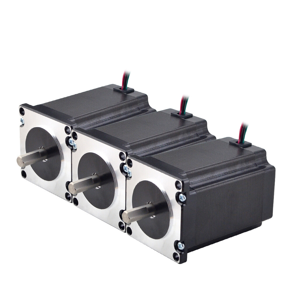 STEPPERONLINE 3X Nema 23 Stepper Motor 2.4Nm(340oz.in)4A 8mm Shaft 57x82mm CNC