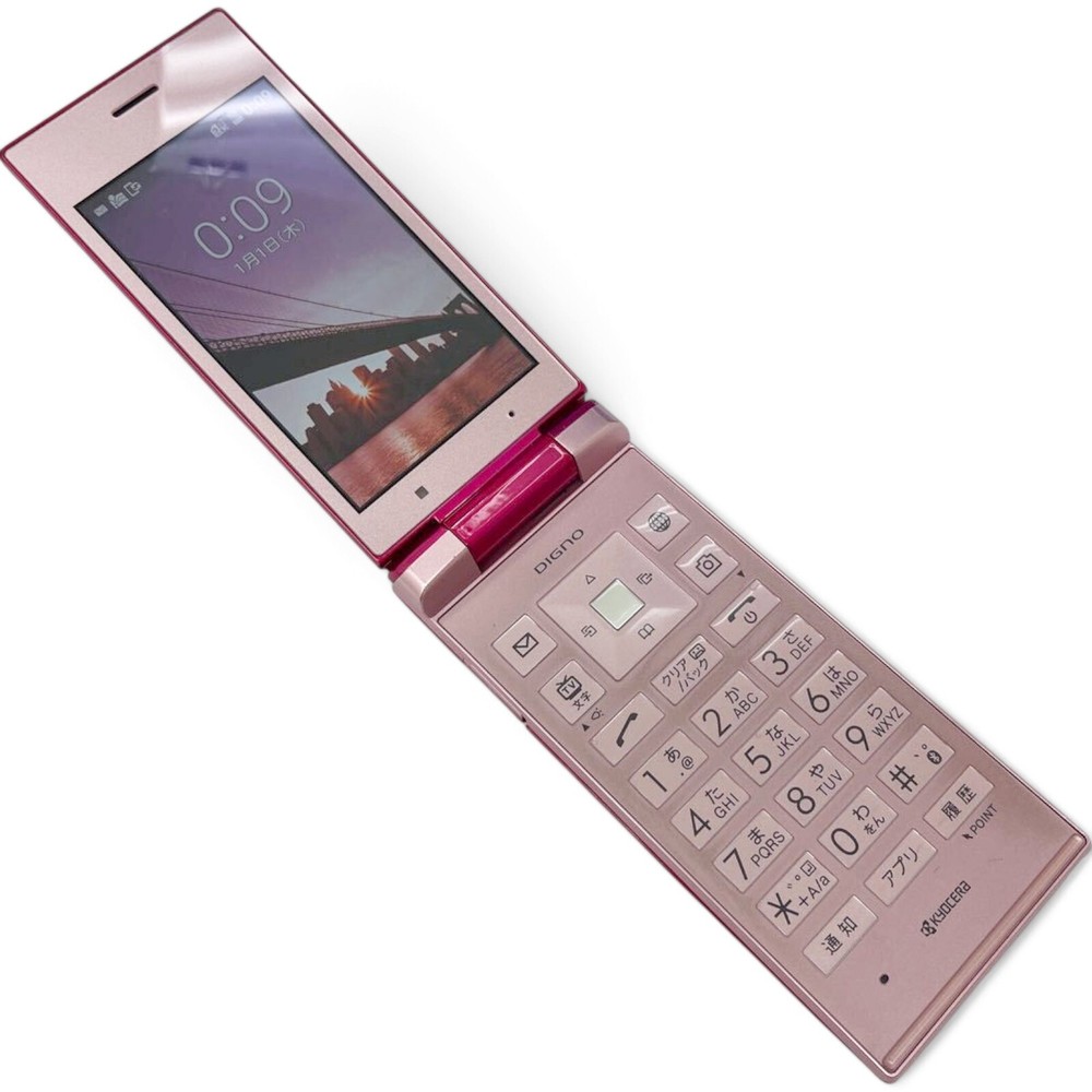 Kyocera 501KC/502KC Pink Digno Keitai Android Flip Phone Unlocked SIM Free
