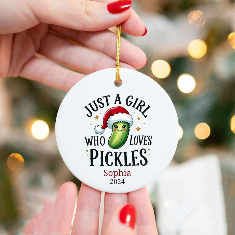 Just a Girl Who Loves Pickles, Pickle Lover Gift for Her, Funny Pickle Gift, ...