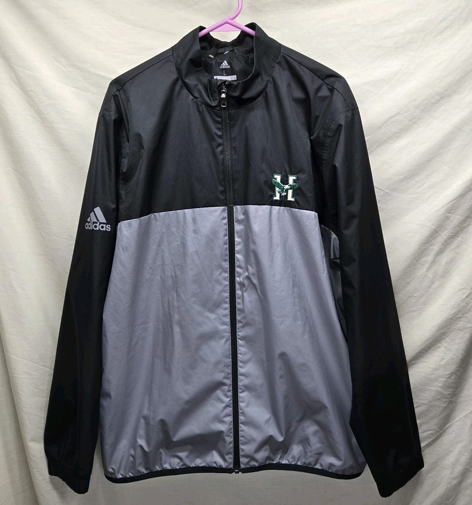 NEW! University Hawaii Warriors Black/Gray Windbreaker Mesh Lined Men's LARGE