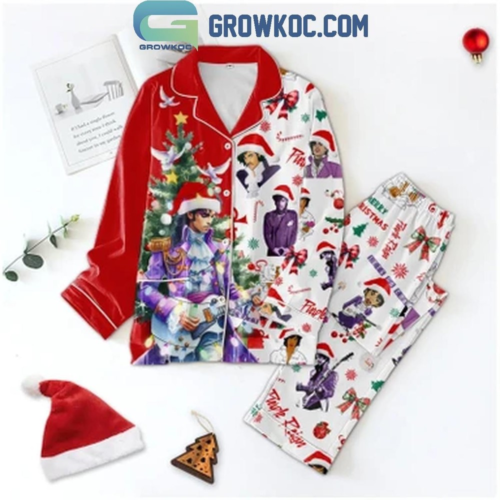 Prince Santa Christmas Pajama Set - Festive Polyester Sleepwear