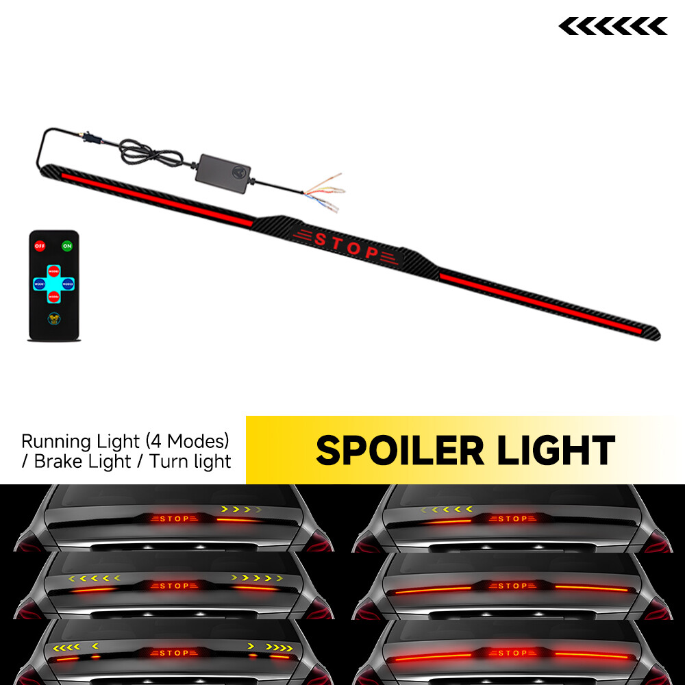 60W LED Light Bar for Car Truck Trunk - Brake, Reverse, Turn Signal, Stop & Tail Light in Red