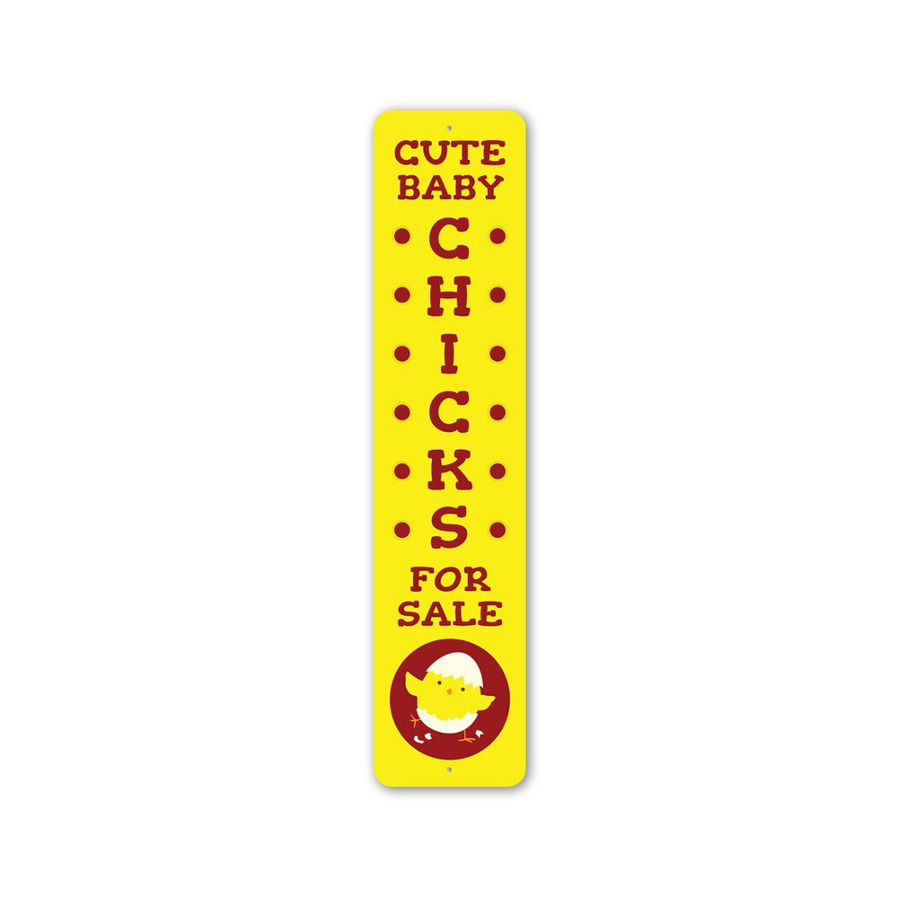 Adorable Baby Chicks Metal Sign for Farmhouse Decor
