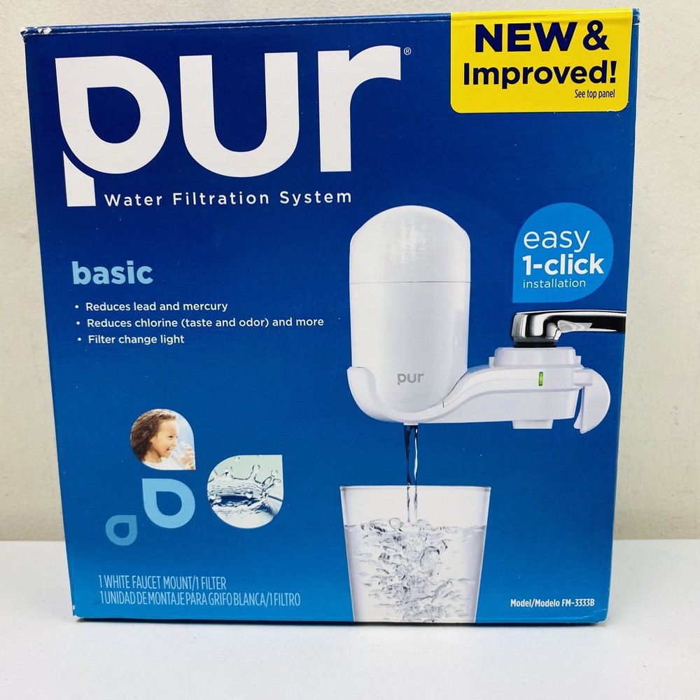 PUR Maxion Classic Faucet Water Filtration System White Finish FM-3333B NEW