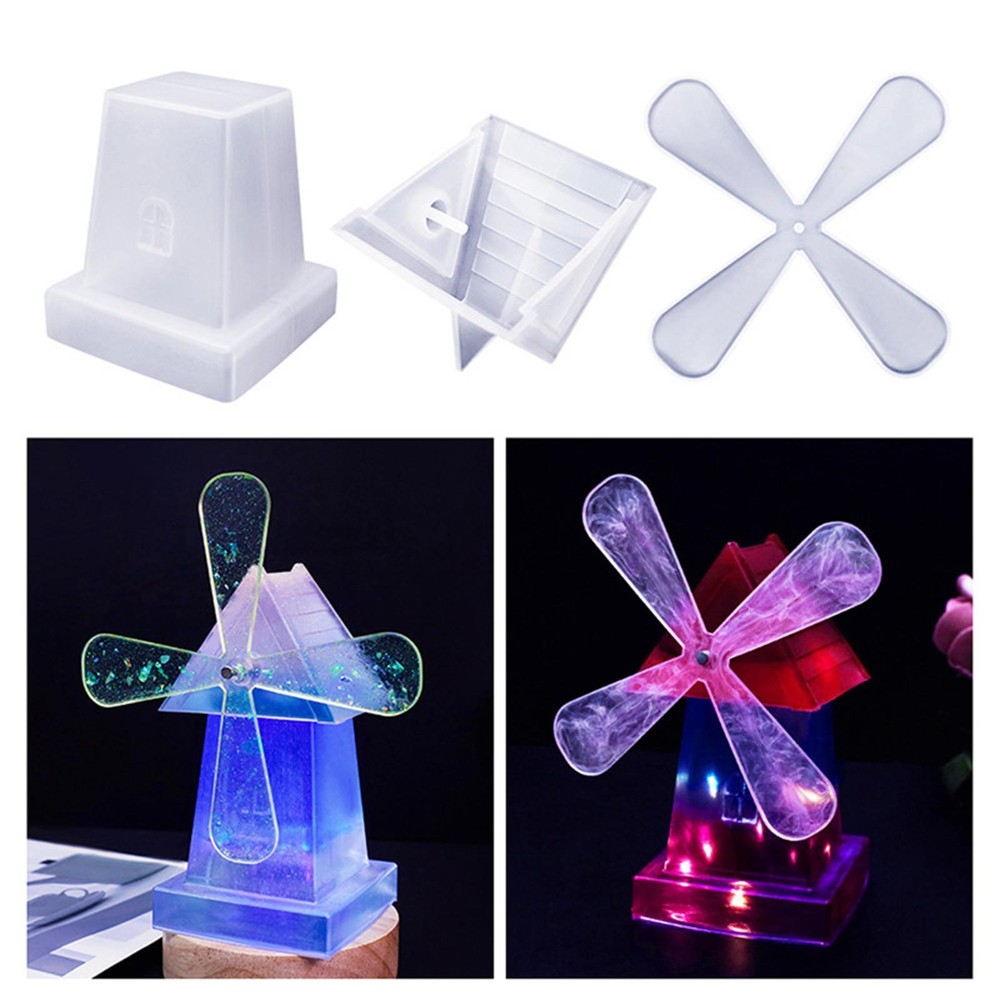 Silicone Mold for Resin Epoxy Windmill Ornament DIY Craft Decor