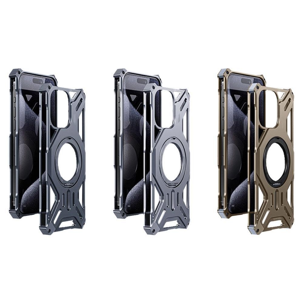 Aluminum Alloy Magnetic Borderless Mobile Phone Case For IPhone 16/16Pro Ma X5S1