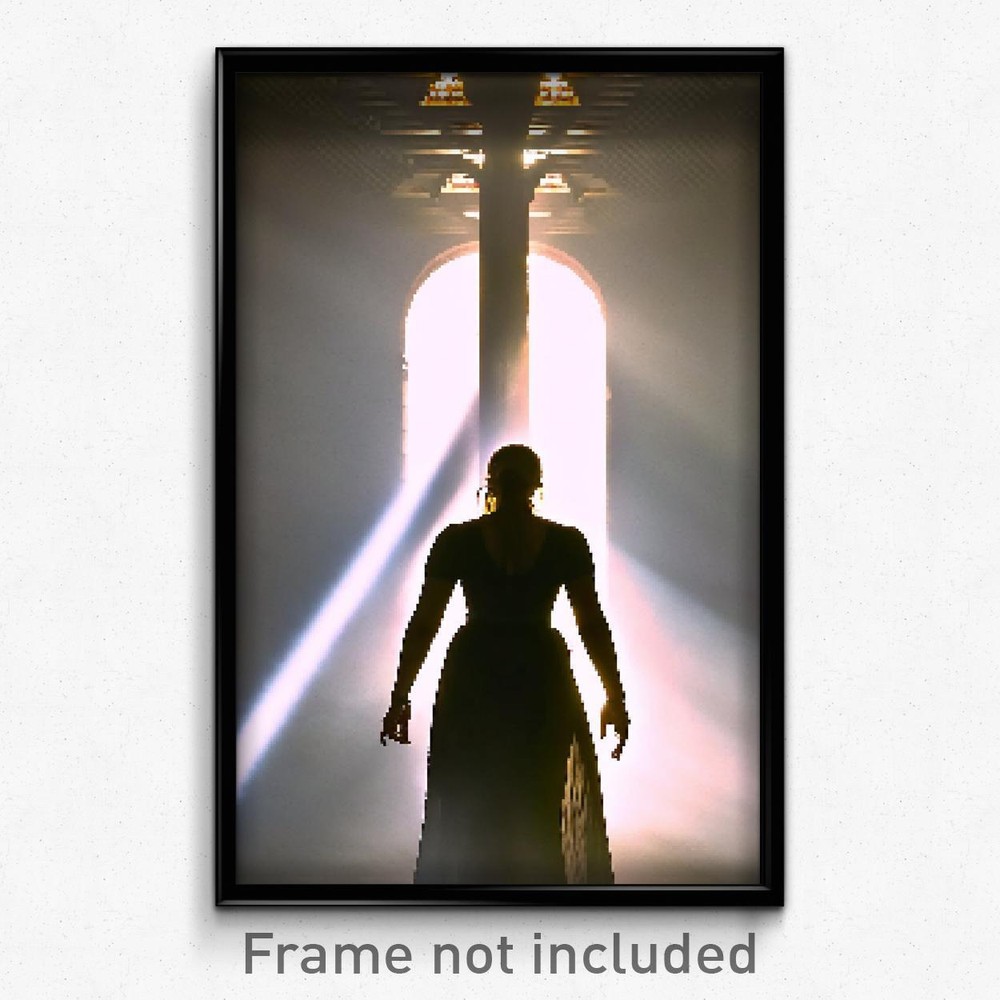 8-Bit Psychedelic Pixel Art Poster - Superb Slit Trippy Video Game Print